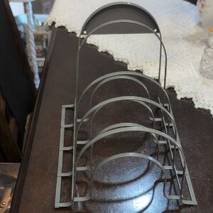 Gray Metal Organizer For Bakeware